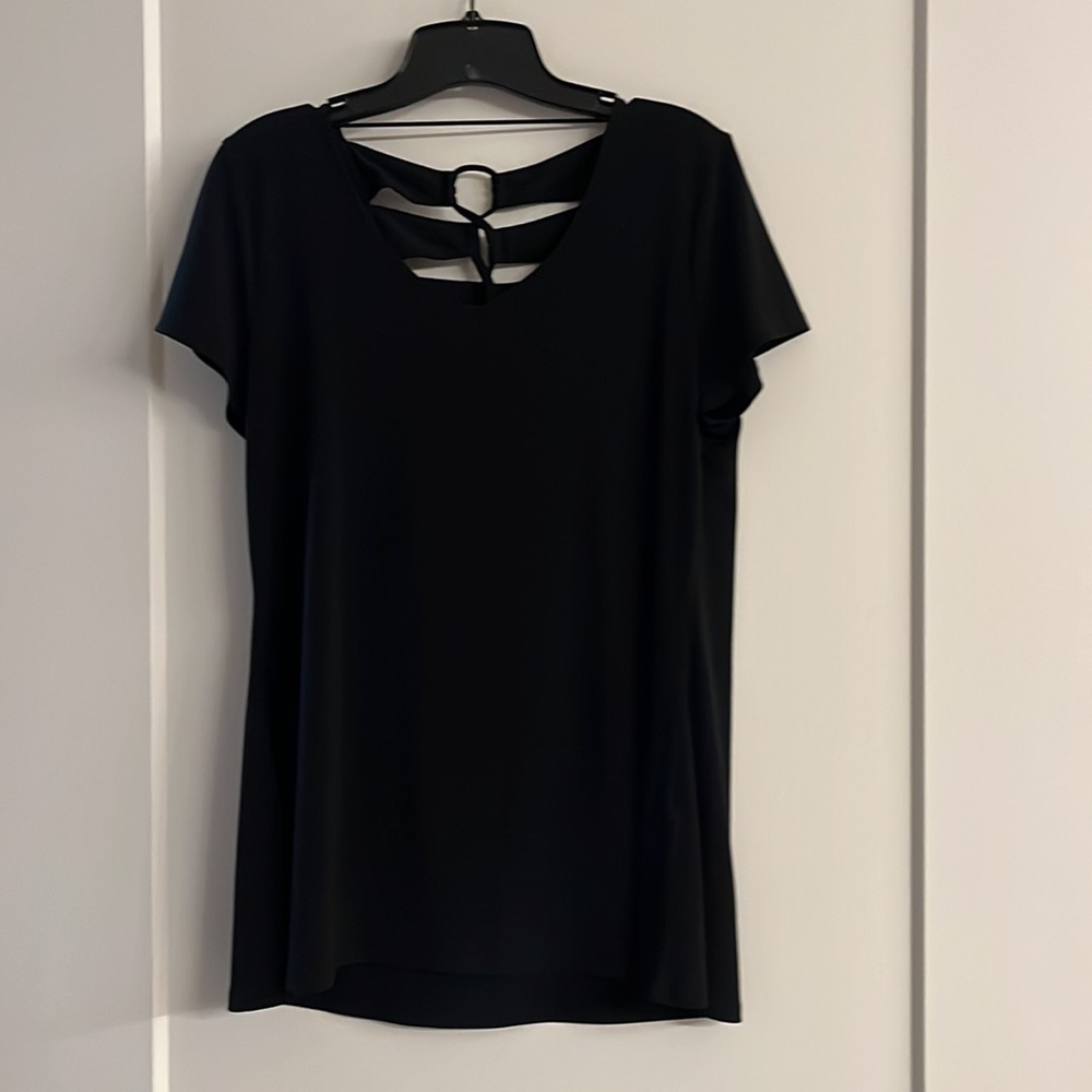 Chicos black top with cute back tie size 1/US 8